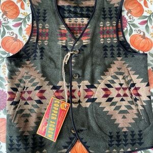 Copper Screw Geometric Pattern Vest